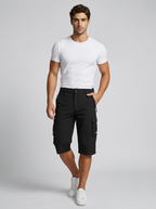 Men's cargo shorts with multiple pockets