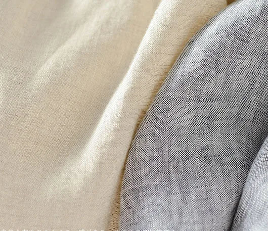 Men's beige linen blend drawstring shorts