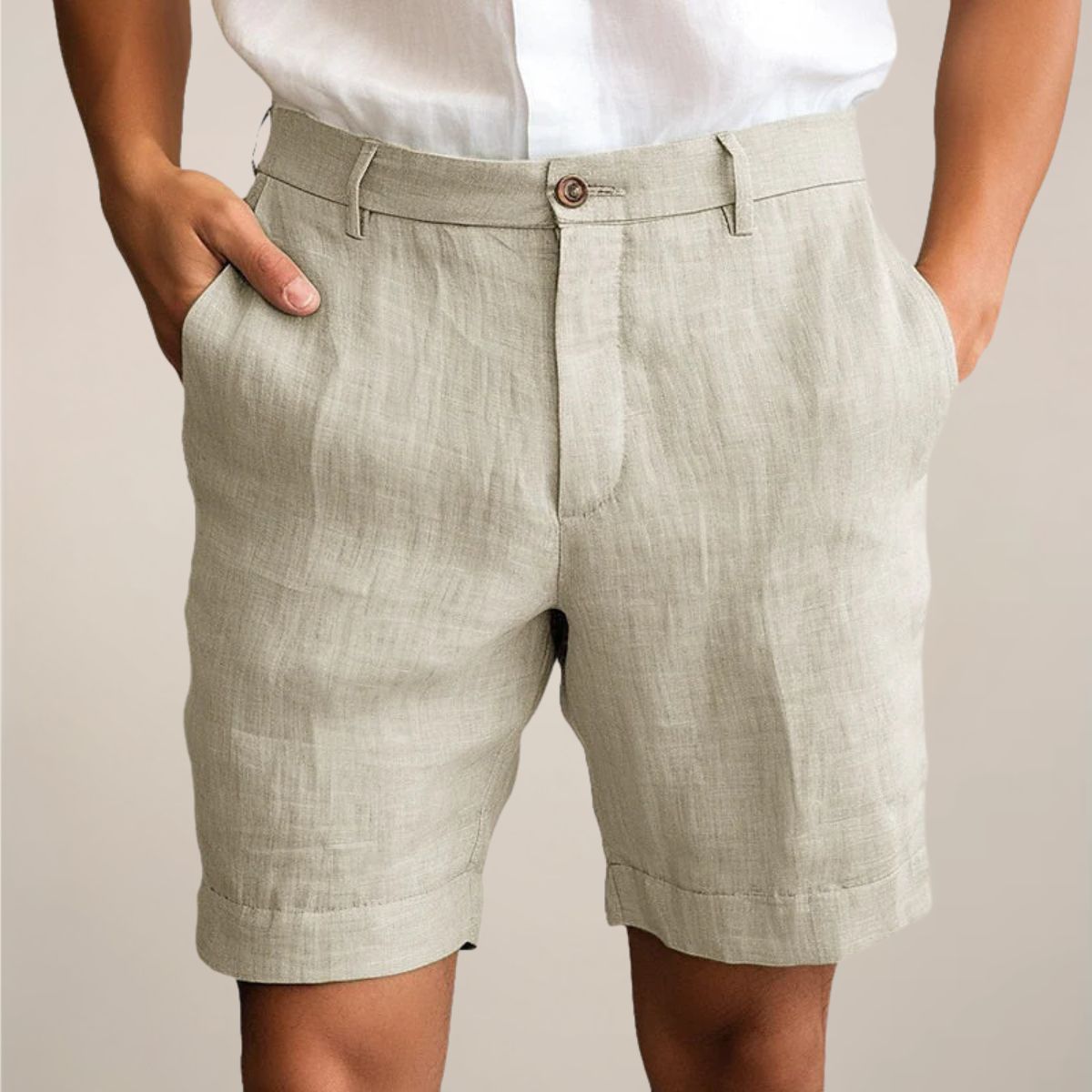 Effortless Men's Shorts Relaxed Fit Elastic Waistband 0