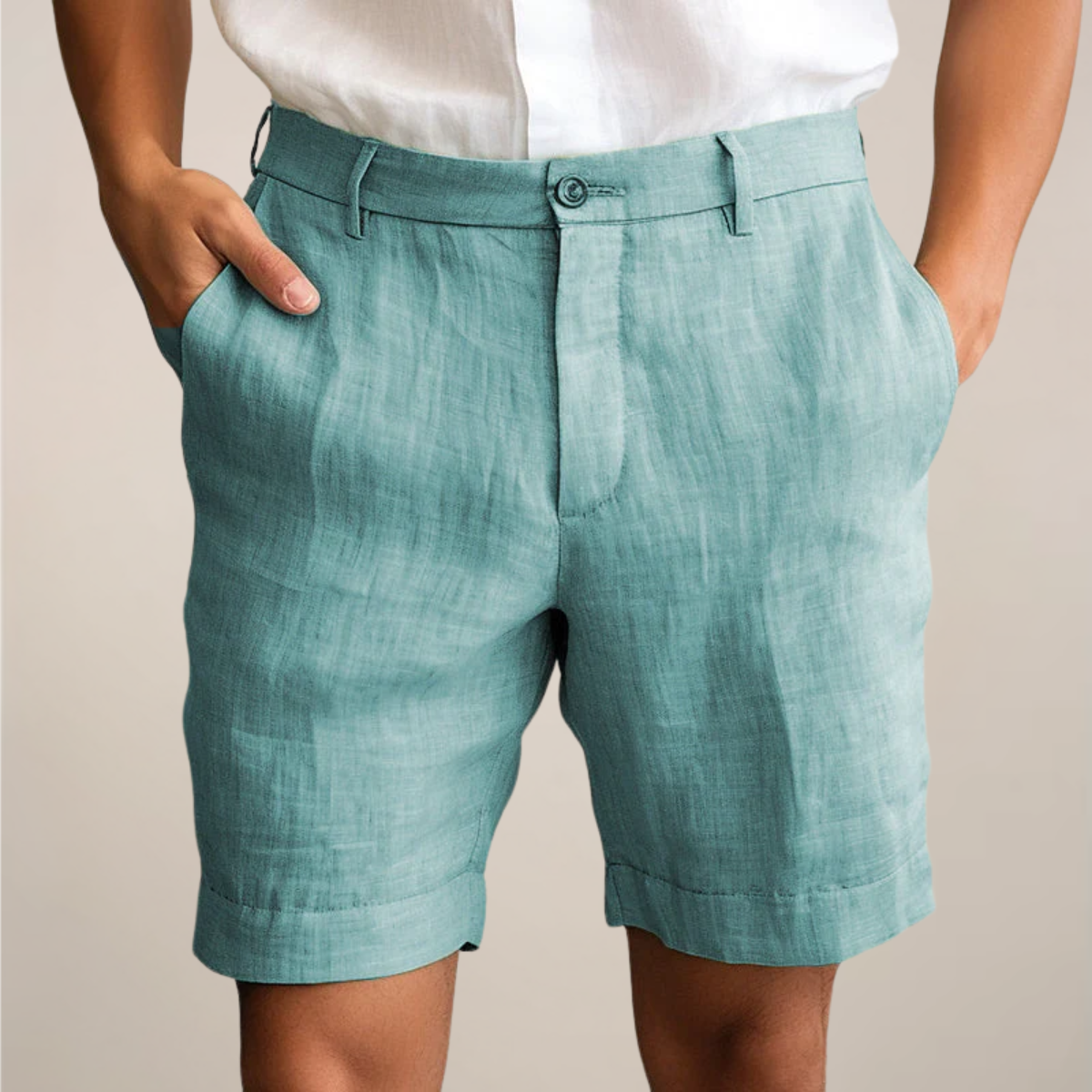 Effortless Men's Shorts Relaxed Fit Elastic Waistband 1