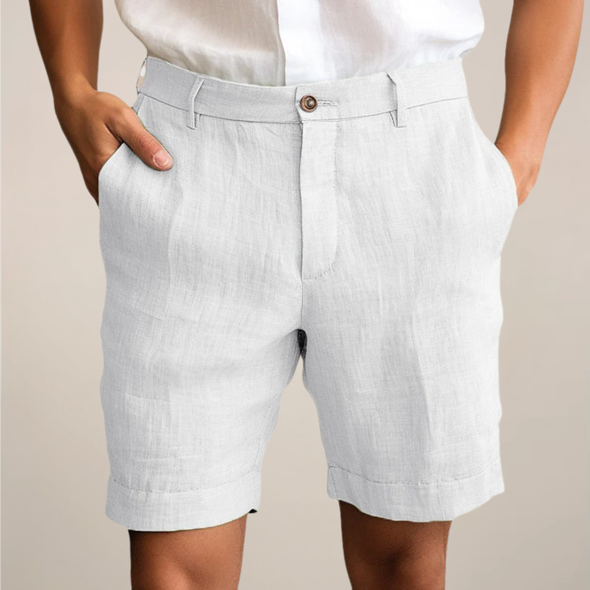 Effortless Men's Shorts Relaxed Fit Elastic Waistband 2