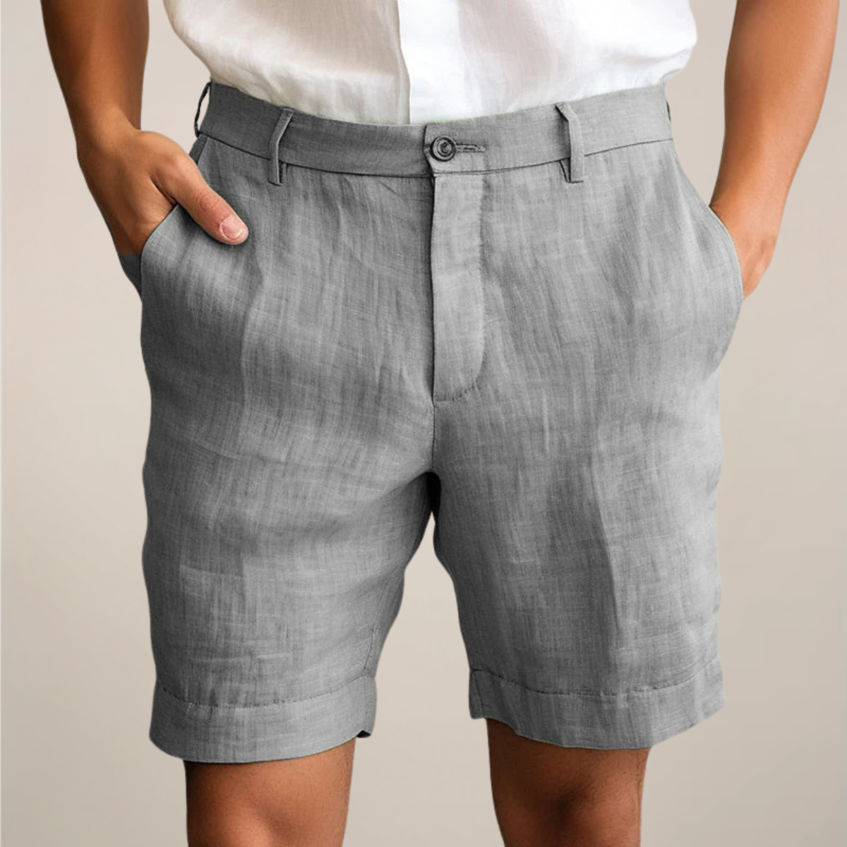 Effortless Men's Shorts Relaxed Fit Elastic Waistband 3