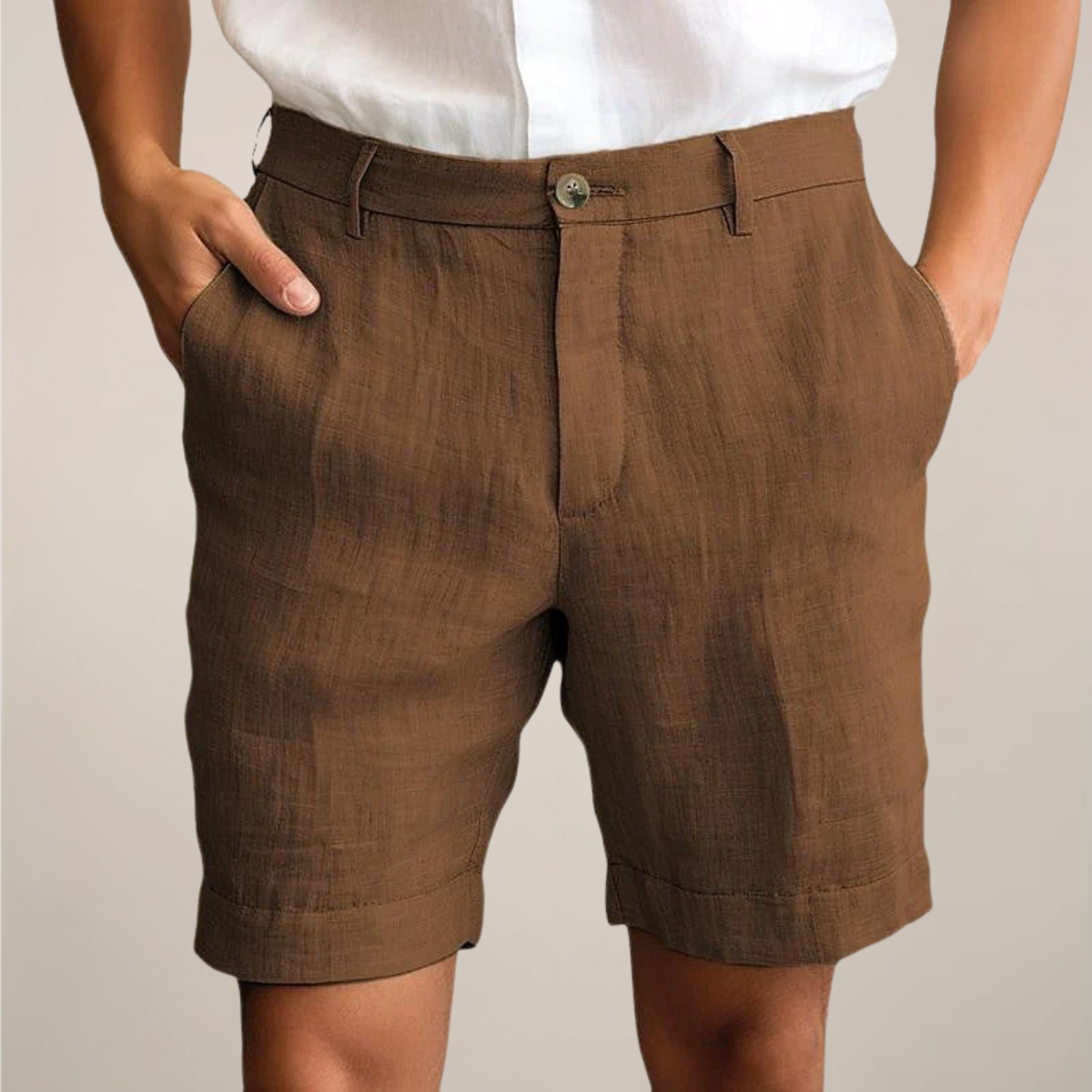 Effortless Men's Shorts Relaxed Fit Elastic Waistband 4