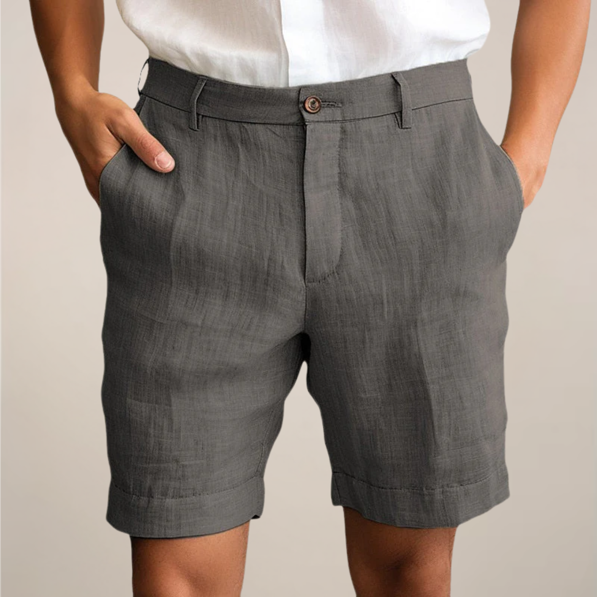 Effortless Men's Shorts Relaxed Fit Elastic Waistband 5
