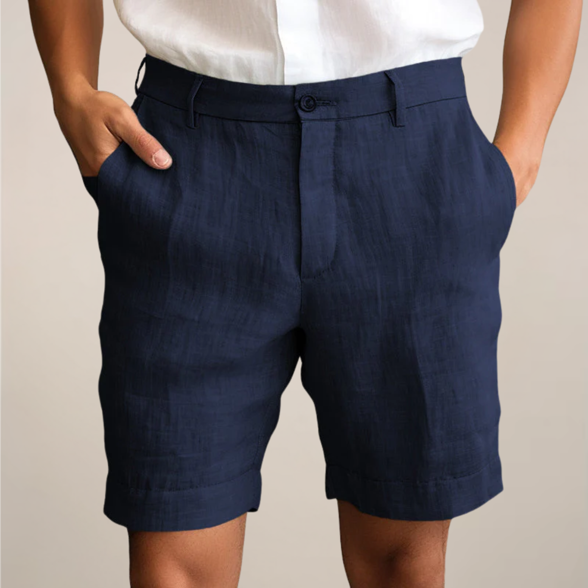 Effortless Men's Shorts Relaxed Fit Elastic Waistband 6
