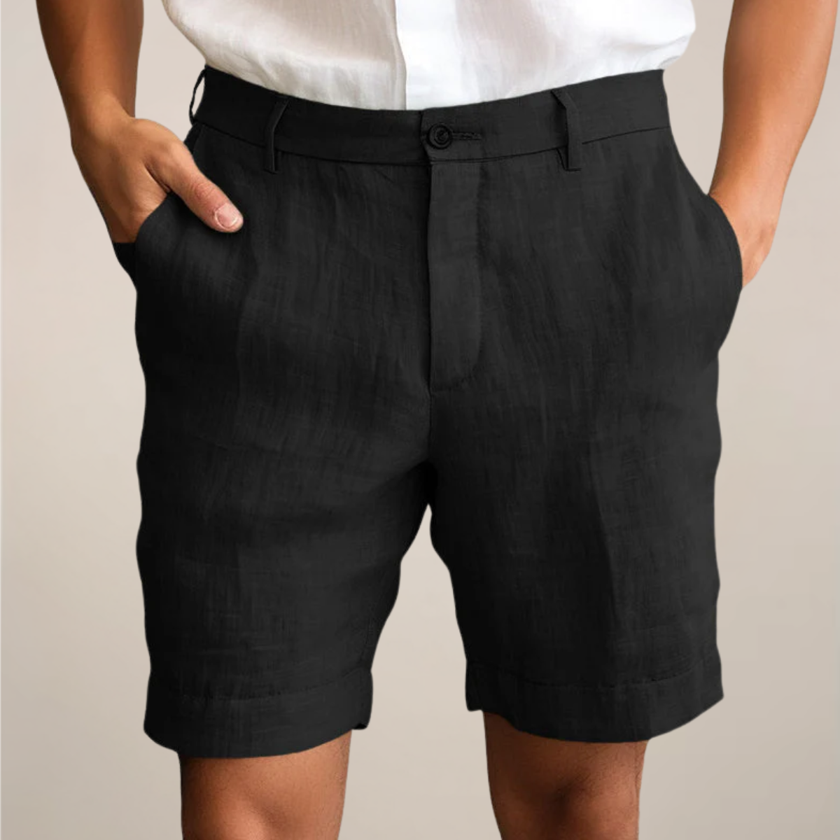 Effortless Men's Shorts Relaxed Fit Elastic Waistband 7