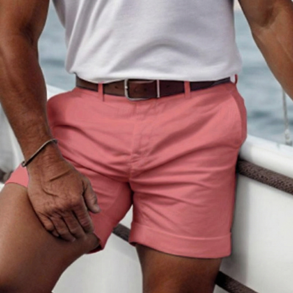 Effortless Men's Shorts With Relaxed Fit Design 0