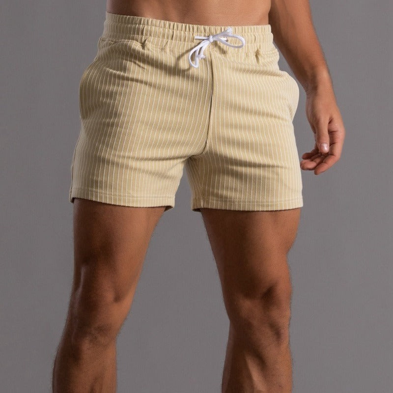 Effortless Men's Shorts, Striped Design, Relaxed Fit 1