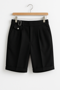 Effortless Tailored Mens Shorts With Cuffed Hems 0