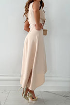 Effortless Wrap Dress V-Neck Midi Style 1