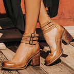Elegant Ankle Strap Heels With Block Heel 0