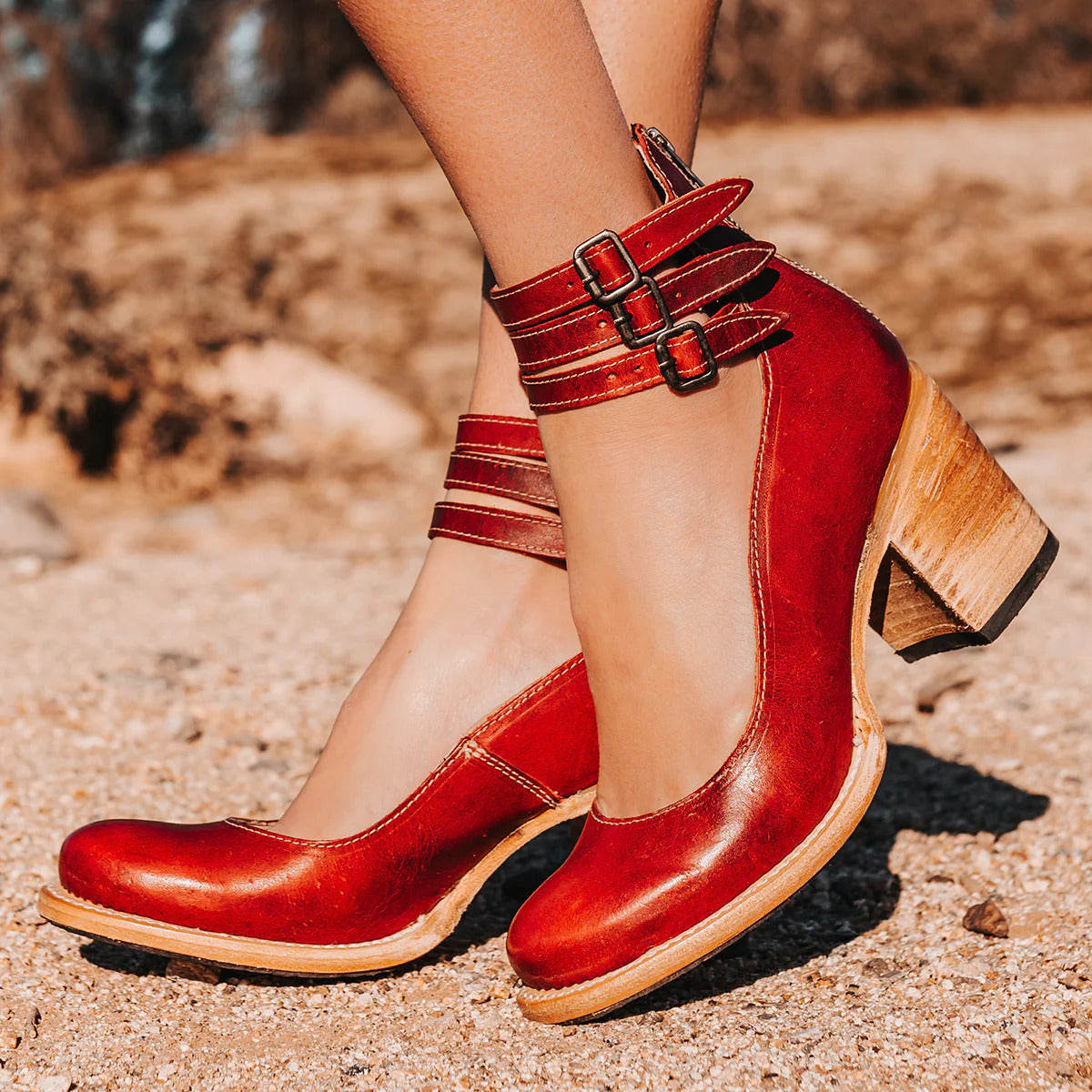 Elegant Ankle Strap Heels With Block Heel 12