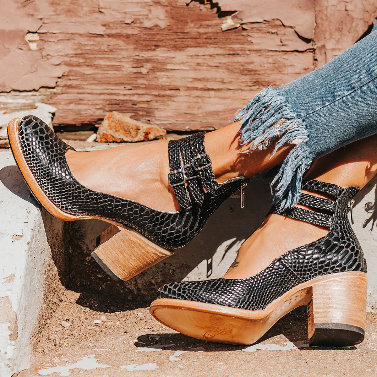 Elegant Ankle Strap Heels With Block Heel 15