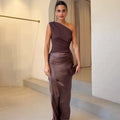 Elegant Maxi Dress With Flattering Waistline 0