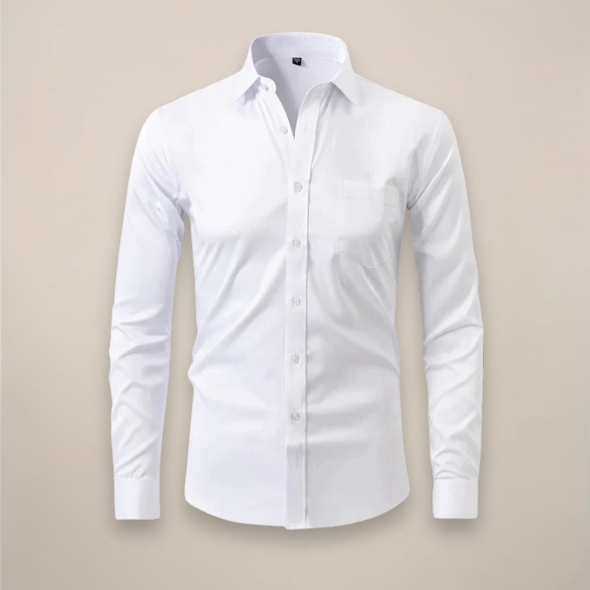 Elegant Men's Dress Shirt Long Sleeve Structured Fit 1