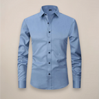 Elegant Men's Dress Shirt Long Sleeve Structured Fit 6