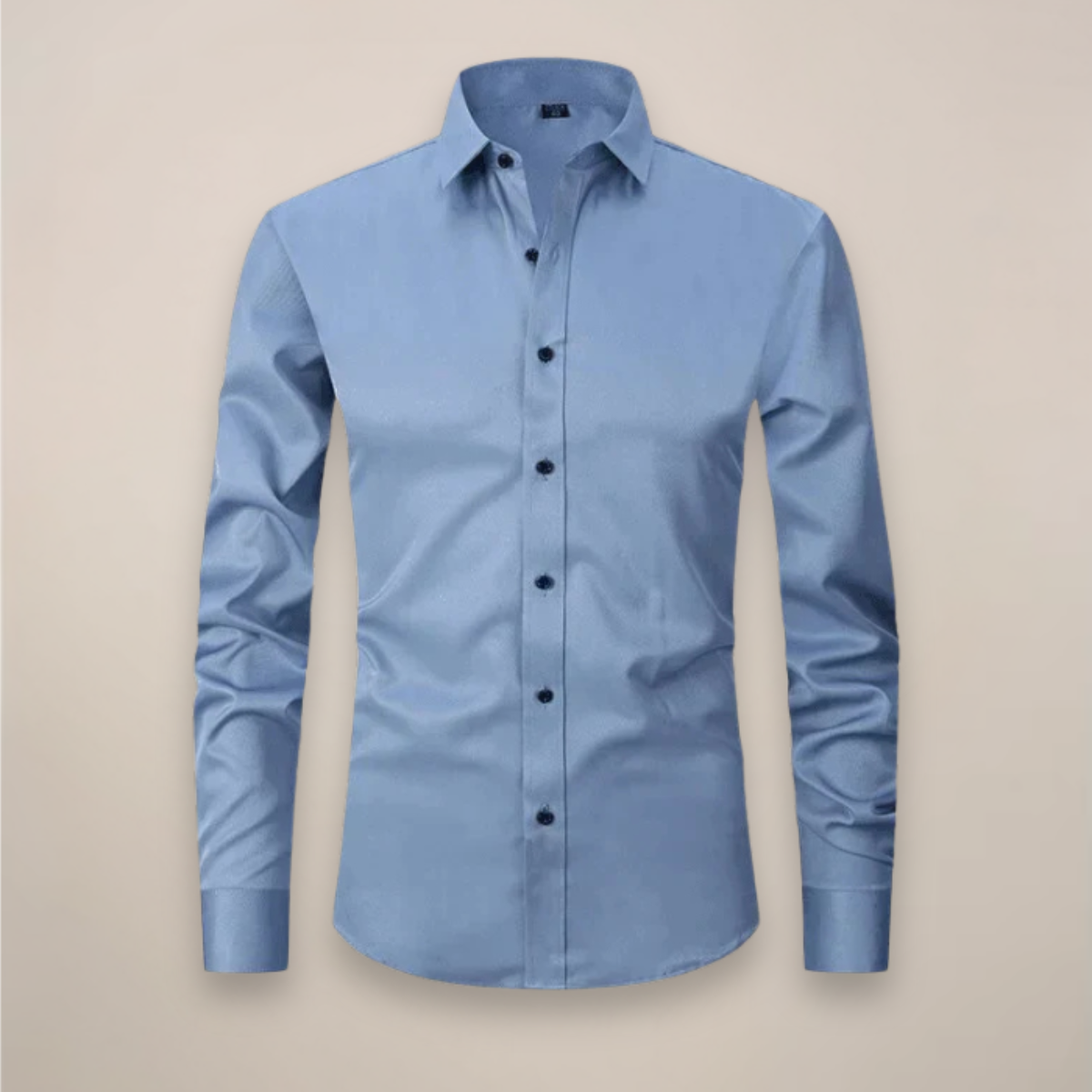 Elegant Men's Dress Shirt Long Sleeve Structured Fit 6