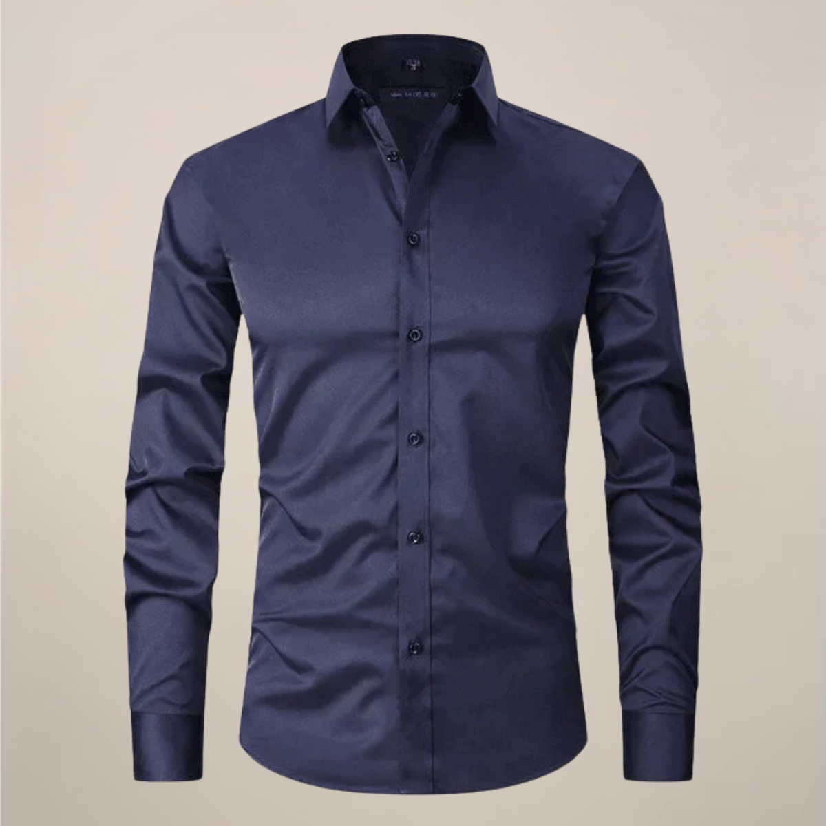 Elegant Men's Dress Shirt Long Sleeve Structured Fit 8