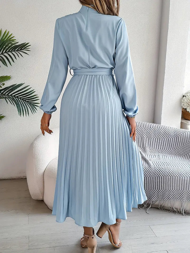Elegant Midi Wedding Guest Dress With Pleats 1