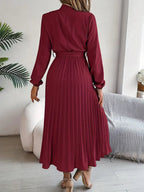 Elegant Midi Wedding Guest Dress With Pleats 5