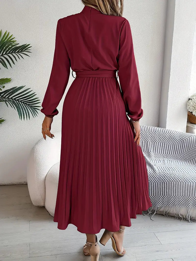 Elegant Midi Wedding Guest Dress With Pleats 5