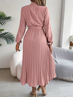 Elegant Midi Wedding Guest Dress With Pleats 7