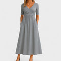Elegant White Midi Dress With Floral Print 0