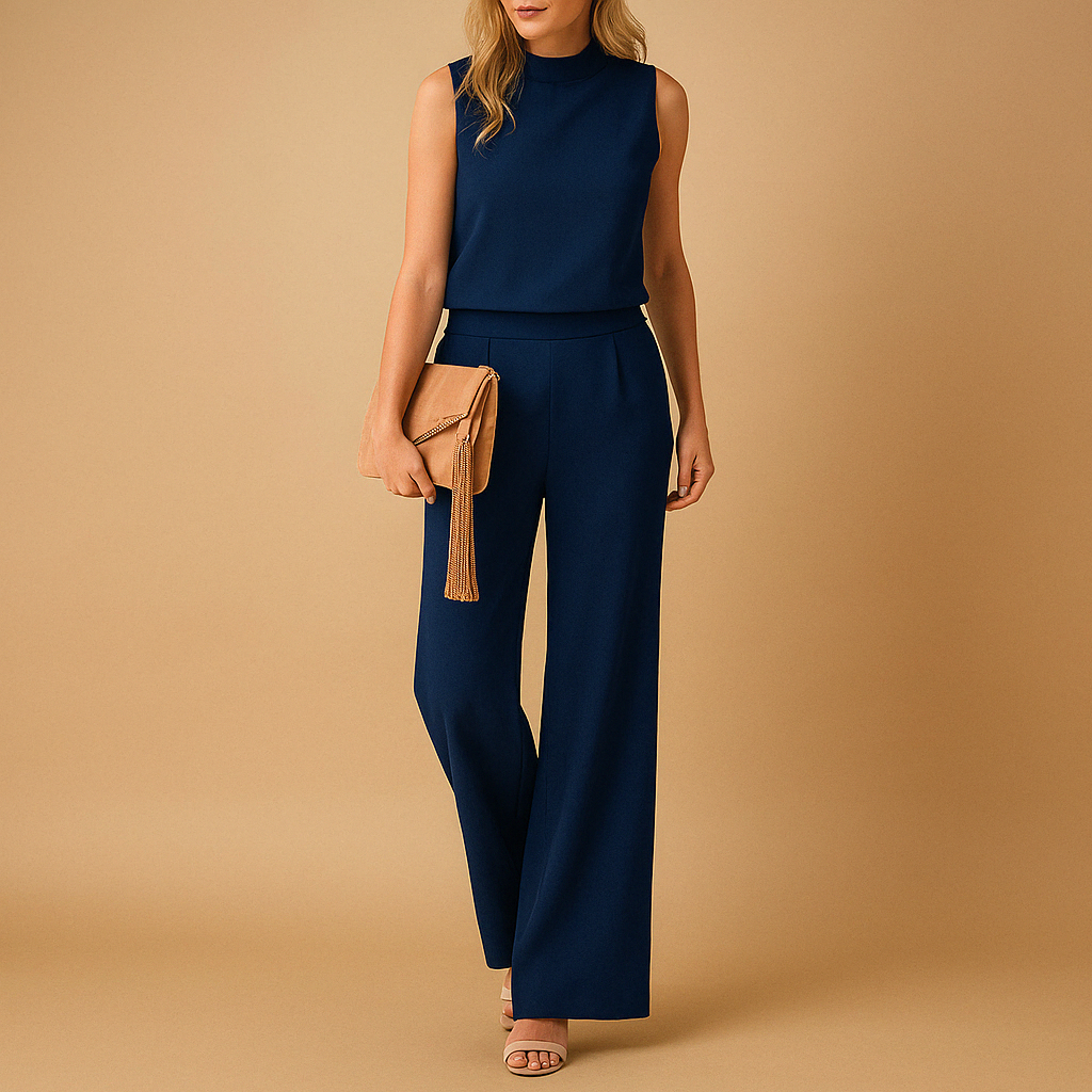 Elegant Wide Leg Jumpsuit For Women, Relaxed Fit 1