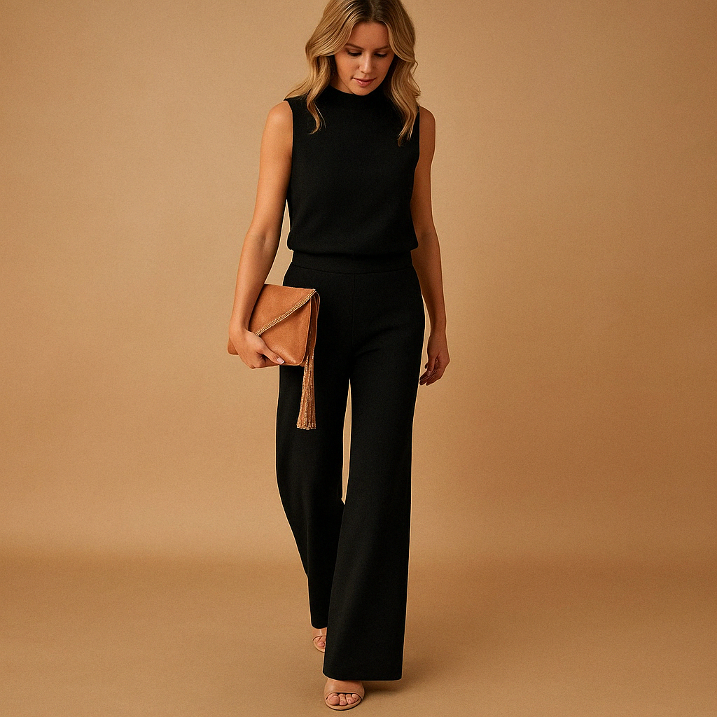 Elegant Wide Leg Jumpsuit For Women, Relaxed Fit 3