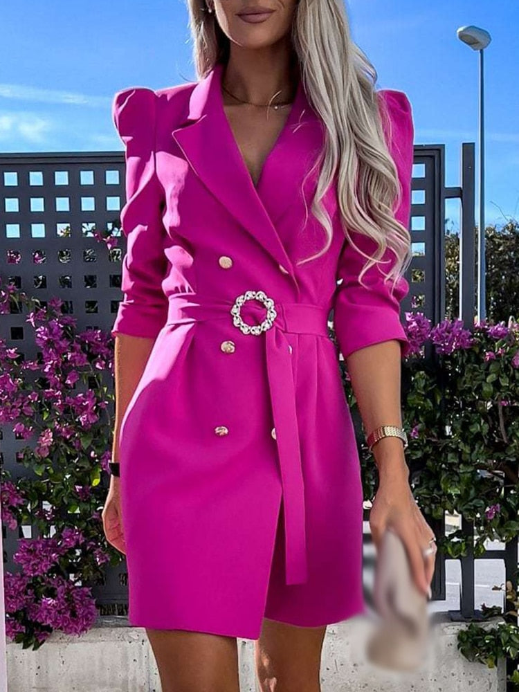 Elegant Women's Dress With Puff Sleeves Mini 6