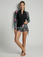 Women's long-sleeve swimsuit set with UV protection