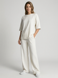 Women's oversized co-ord set with a tee and wide-leg trousers