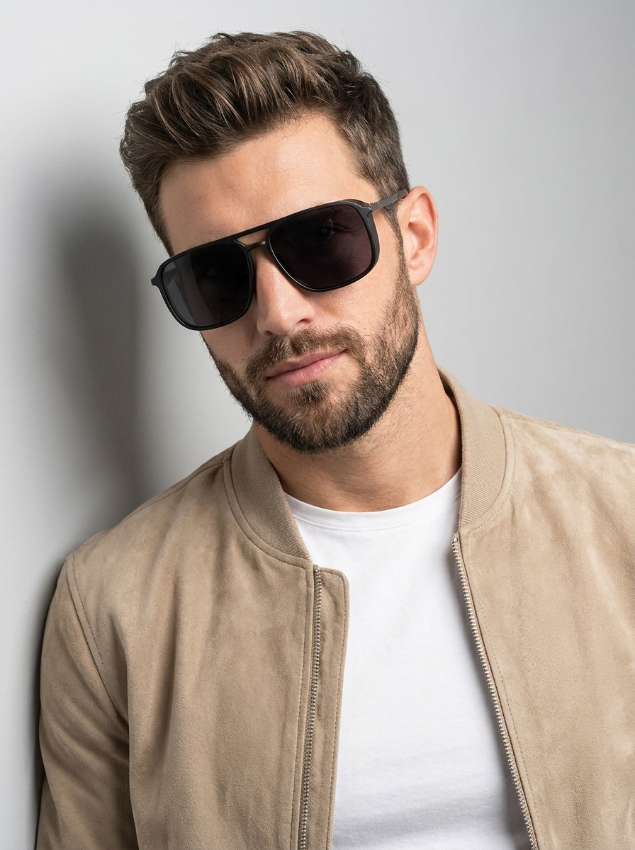 Men's polarised aviator sunglasses