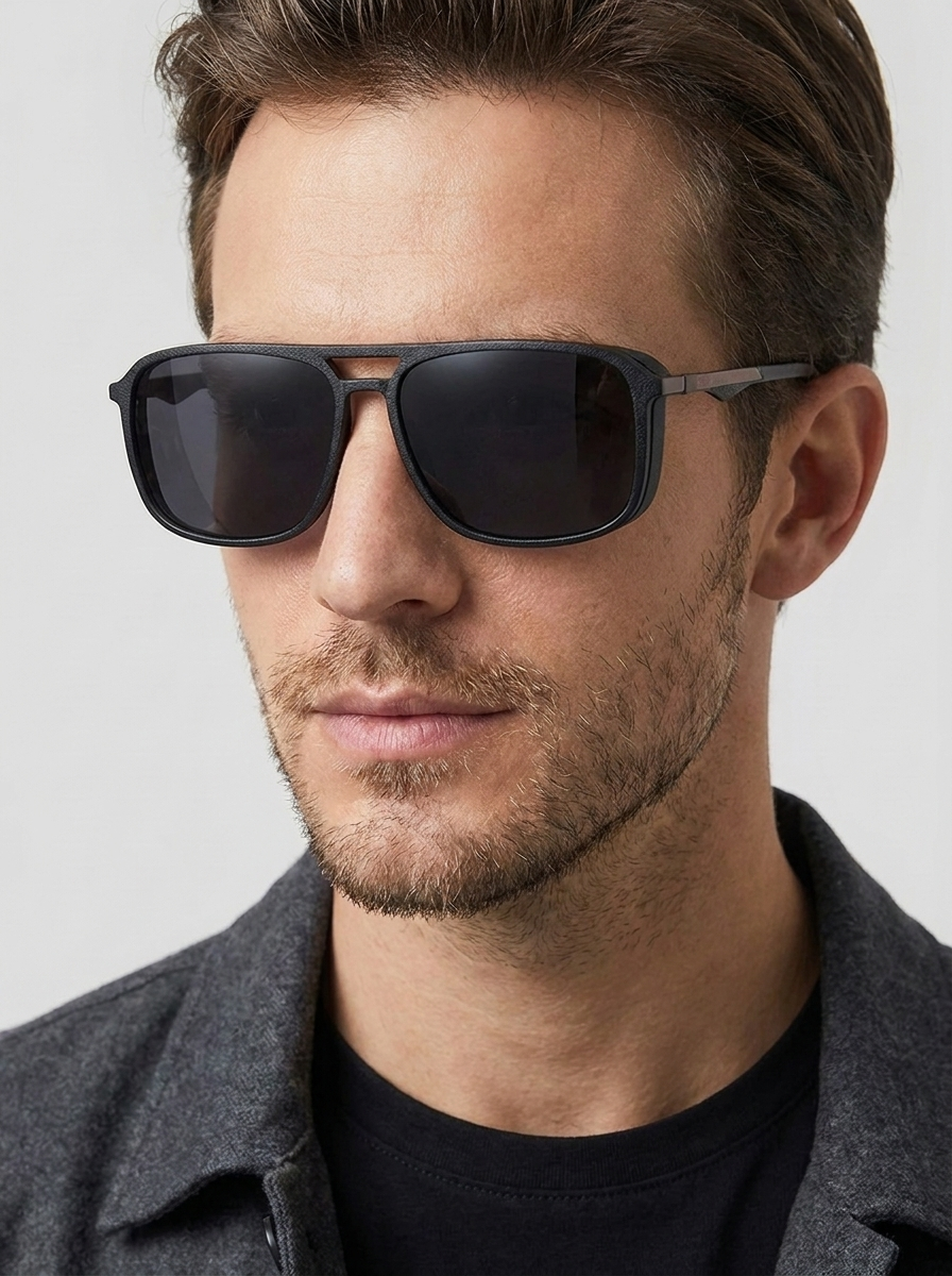 Men's polarised aviator sunglasses