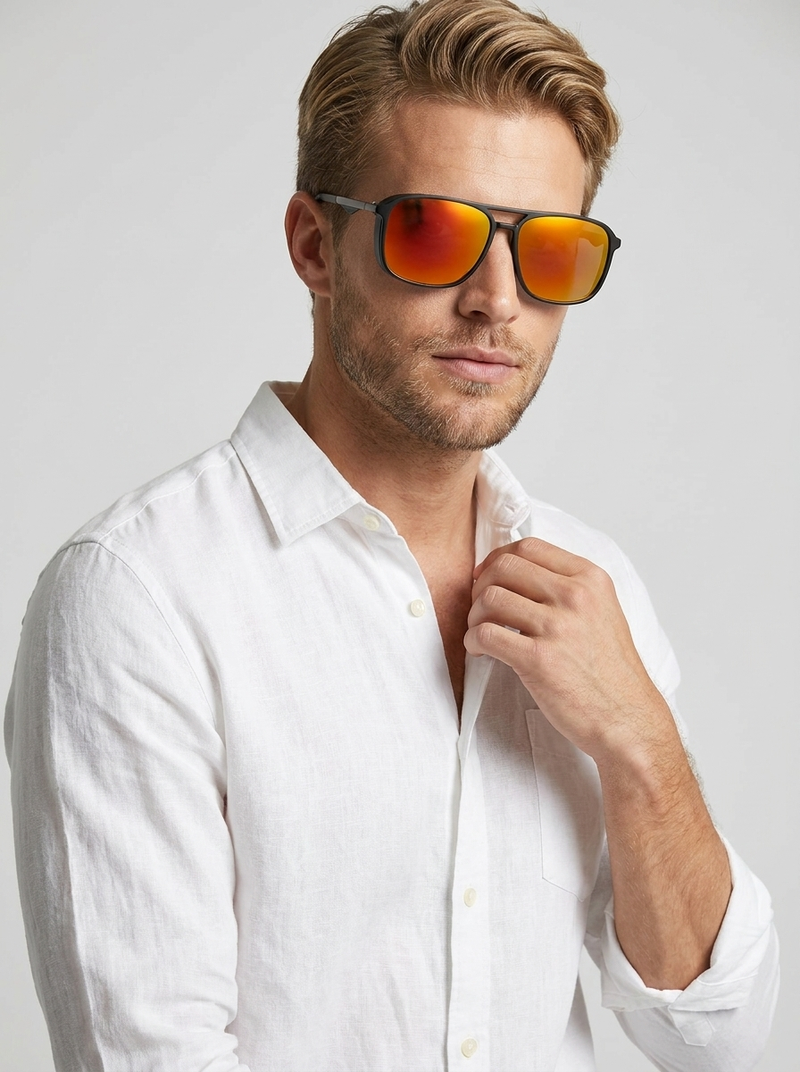 Men's polarised aviator sunglasses