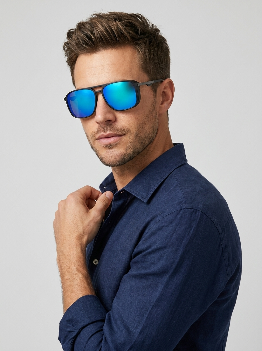 Men's polarised aviator sunglasses