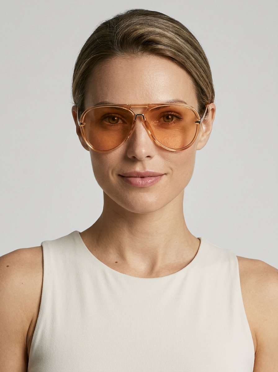 Pilot sunglasses with tinted lenses