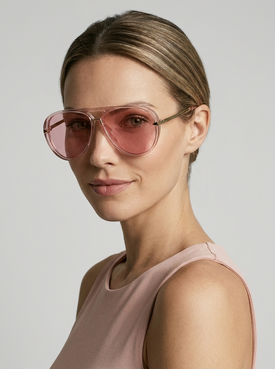 Pilot sunglasses with tinted lenses