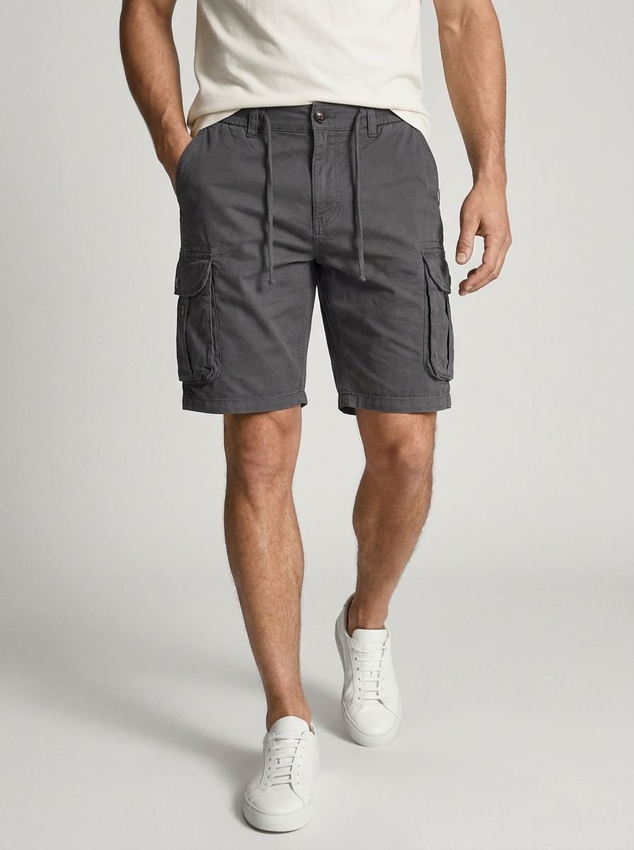 Men's combat cargo shorts with large pockets