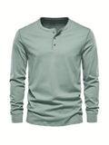 Men's light green oversized long sleeve knit top with a crew neck
