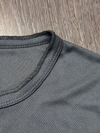 Men's grey oversized long sleeve knit top with a crew neck