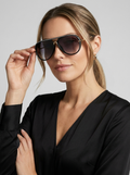 Aviator sunglasses with gradient lenses