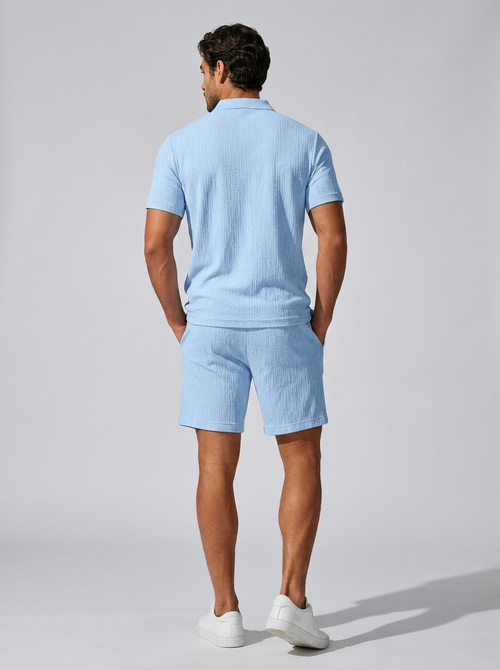 Men's polo shirt and shorts co-ord set